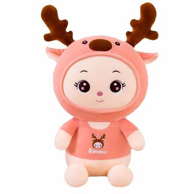 jouet 35cm de peluche de cerfs communs de 35cm avec le cadeau de remplissage de coton de polypropylène pour des enfants