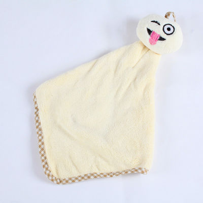 Serviette courte 20cm carrée sensible de salive de bébé de peluche