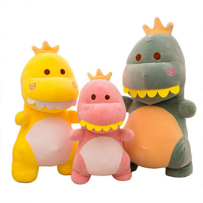 Oreiller de peluche de dinosaure de bande dessinée d'OEM 25cm avec le remplissage de coton de polypropylène
