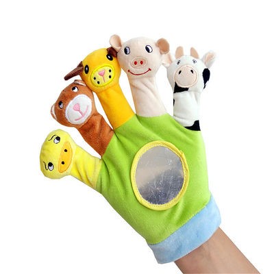 jouet interactif de gant de peluche de 20cm d'enfant court de parent