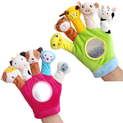 jouet interactif de gant de peluche de 20cm d'enfant court de parent