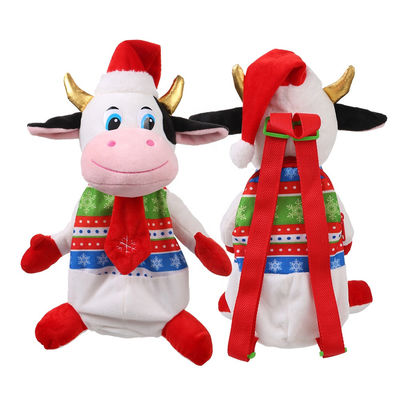 3D modelant le sac à dos de peluche de vache à Noël de 30cm pour des enfants
