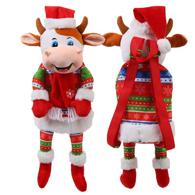 3D modelant le sac à dos de peluche de vache à Noël de 30cm pour des enfants