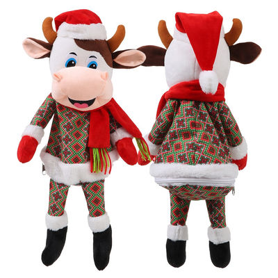 3D modelant le sac à dos de peluche de vache à Noël de 30cm pour des enfants