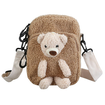 Aucune peluche courte 3D Teddy Bear Bookbag d'enfants d'odeur