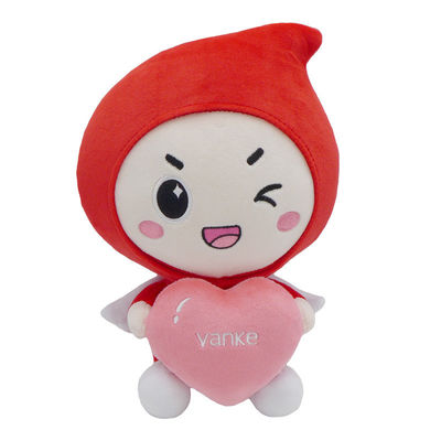 EN71 25cm Mini Plush Mascot Toy With a imprimé le logo