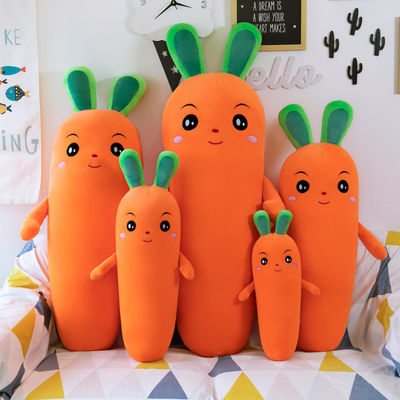 La carotte molle superbe lavable d'émulation a bourré le jouet végétal de peluche du jouet OEM/oDM