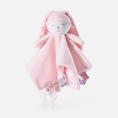 Couverture de sécurité amicale de bébé de peau 50x70cm avec le jouet animal de peluche