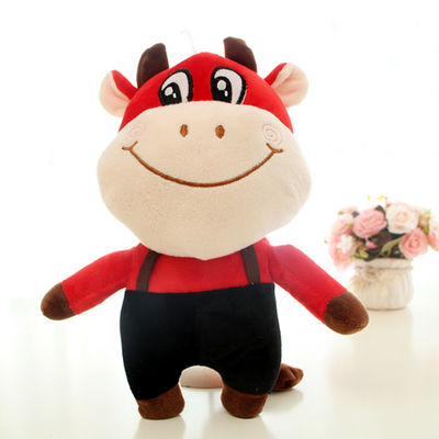 Poupée de peluche de vache à zodiaque d'EN71 30cm Skin Friendly Company