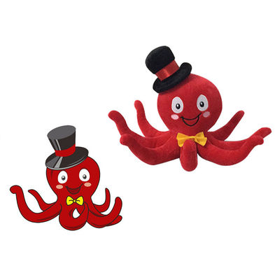 cadeaux de mascotte d'entreprise de peluche de remplissage de coton de 3D pp