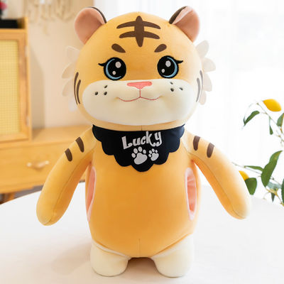 Le tissu de couture de peluche de contrat d'OEM a bourré Tiger Toy