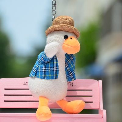 Jouets à chaînes principaux de peluche de caneton bourrés par coton de pp
