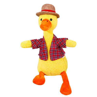 Jouets à chaînes principaux de peluche de caneton bourrés par coton de pp
