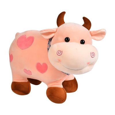Poupée à la maison lavable de peluche de vache à décoration de main
