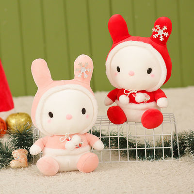 L'ODM pèlent le jouet amical de peluche de lapin de flocon de neige de 20cm