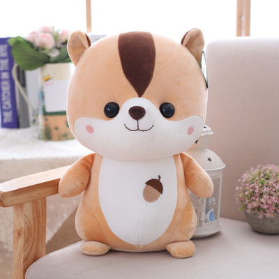 Le jouet 25cm de peluche de l'écureuil des enfants d'OEM avec du coton de polypropylène a rempli