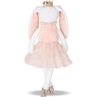 Peluche rose Toy In Short Skirt de lapin oreilles brillantes de couronne de longues