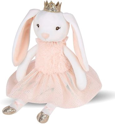 Peluche rose Toy In Short Skirt de lapin oreilles brillantes de couronne de longues