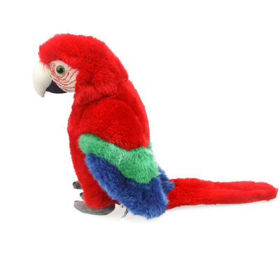 Fibre de polyester bourrant le cadeau rouge lumineux de peluche d'ara pour des jouets de peluche d'enfants