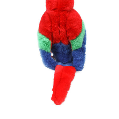 Fibre de polyester bourrant le cadeau rouge lumineux de peluche d'ara pour des jouets de peluche d'enfants