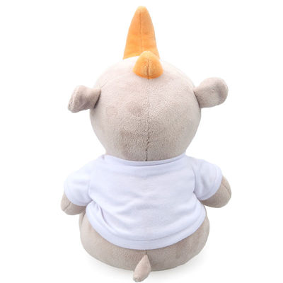 peluche réaliste Toy For Baby de rhinocéros de remplissage de coton de polypropylène de 25cm