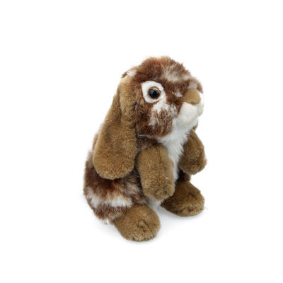 Cadeau mou de Toy Stuffed Grey Khaki Plush Pâques de lapin de simulation de 8 pouces
