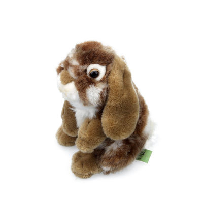 Cadeau mou de Toy Stuffed Grey Khaki Plush Pâques de lapin de simulation de 8 pouces