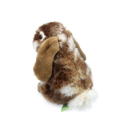 Cadeau mou de Toy Stuffed Grey Khaki Plush Pâques de lapin de simulation de 8 pouces