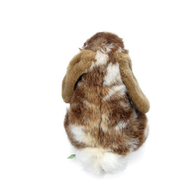 Cadeau mou de Toy Stuffed Grey Khaki Plush Pâques de lapin de simulation de 8 pouces