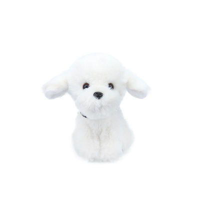 Peluche blanche Toy For Children Comfort de chien d'ODM 25cm