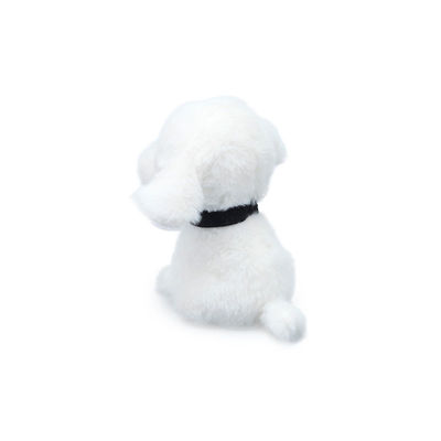 Peluche blanche Toy For Children Comfort de chien d'ODM 25cm