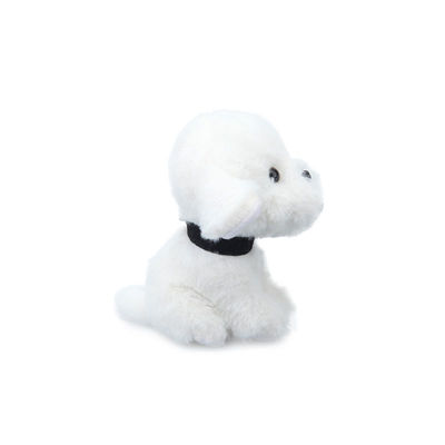 Peluche blanche Toy For Children Comfort de chien d'ODM 25cm