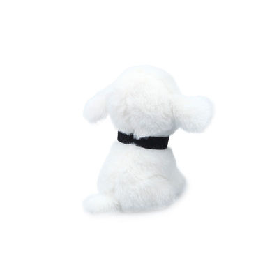 Peluche blanche Toy For Children Comfort de chien d'ODM 25cm