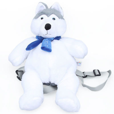 bande dessinée sûre Husky Plush Backpack de couleur lavable de 35cm