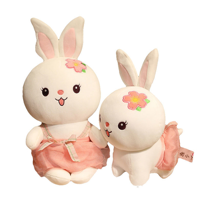 bel OEM s'asseyant de jouets de poupée de peluche de lapin de 25cm