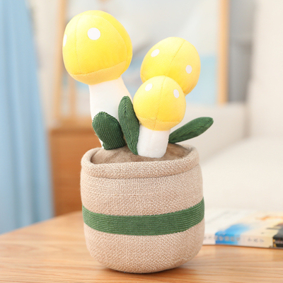 La fleur mise en pot de simulation courte de peluche a bourré les jouets ISO9001 pour le décor à la maison