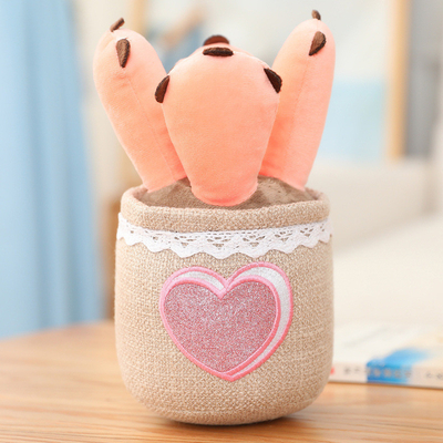 La fleur mise en pot de simulation courte de peluche a bourré les jouets ISO9001 pour le décor à la maison