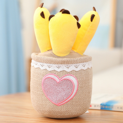 La fleur mise en pot de simulation courte de peluche a bourré les jouets ISO9001 pour le décor à la maison