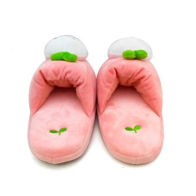 Appui à la maison d'ODM d'OEM de pantoufles de peluche de lapin d'hiver chaud