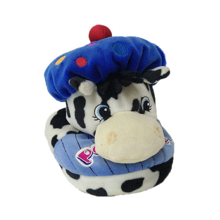 Vache laitière bleue Flip Flop Plush Stuffed Animal mou modelant le décor de maison de peluche