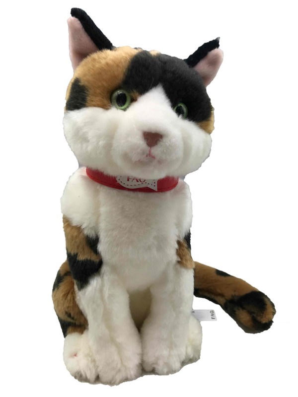 La peluche animale de Grey And White Cat Stuffed joue le cadeau mou de Saint-Valentin de tissu