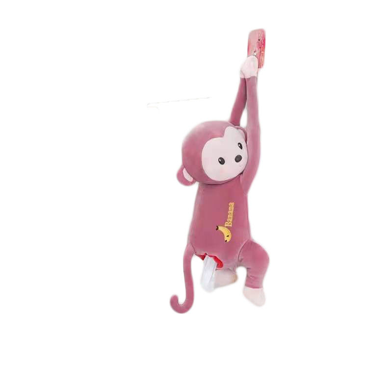 Le beau carton accrochant de singe de peluche a placé le décor intérieur de maison de peluche de voiture