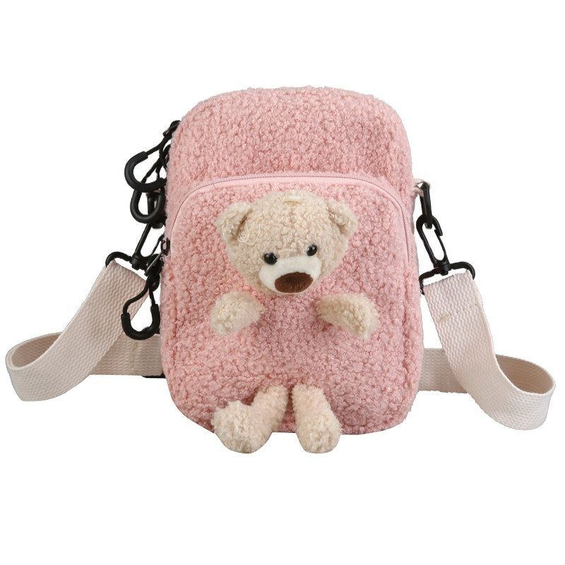 Aucune peluche courte 3D Teddy Bear Bookbag d'enfants d'odeur