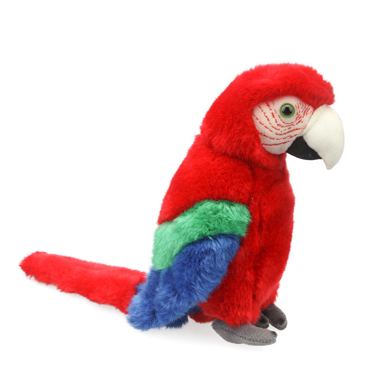 Fibre de polyester bourrant le cadeau rouge lumineux de peluche d'ara pour des jouets de peluche d'enfants