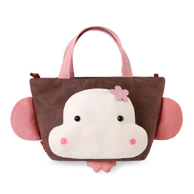 sac mignon portatif de toile de peluche de singe de 22cm*15cm*19cm Hip Hop de bande dessinée animale de sac