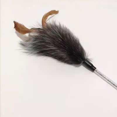 Peluche de taquinerie Cat Toy Fox Feather Plush Teasing Cat Stick With Handle d'animal familier