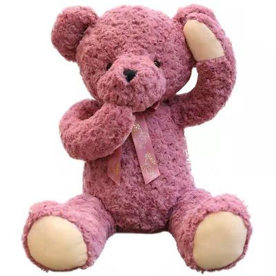 Poupée de chiffon mignonne timide de Rose Red Girl Sleep Cuddle Teddy Bear Plush Toys Small 85cm