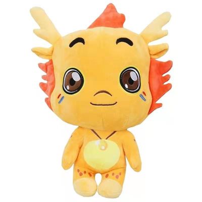 600g 35cm jaunes peu de jouets mous de Dragon Plush Doll Animation Dragon