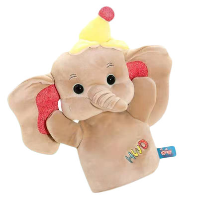 Les jouets de peluche de marionnette de main de peluche de poupée de gant d'éléphant calme le bébé pour dormir