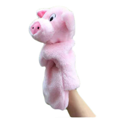 la peluche rose de marionnette de porc de 25cm*15cm joue des appui verticaux d'histoire pour l'enfant de parent de famille